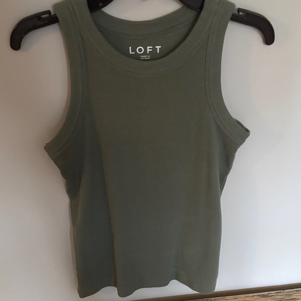 LOFT Olive Green Tank Top